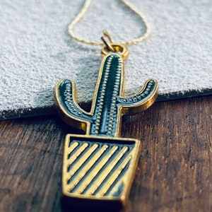 Cactus - Cactus Necklace - Cactus Charm - Cactus Jewelry - Desert Necklace - Southwestern Jewelry - Charm Necklace