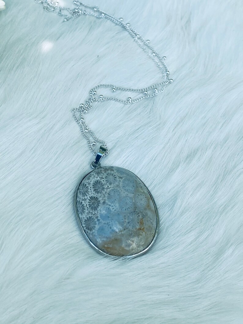Chrysanthemum Stone Jasper Pendant Healing Crystal Etsy
