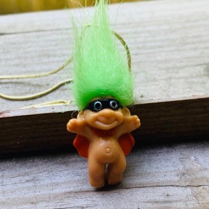 Troll Doll Necklace - Retro Troll Doll - Troll Pendant - Troll Necklace - Vintage Troll Necklace - JustBeadItByDrue