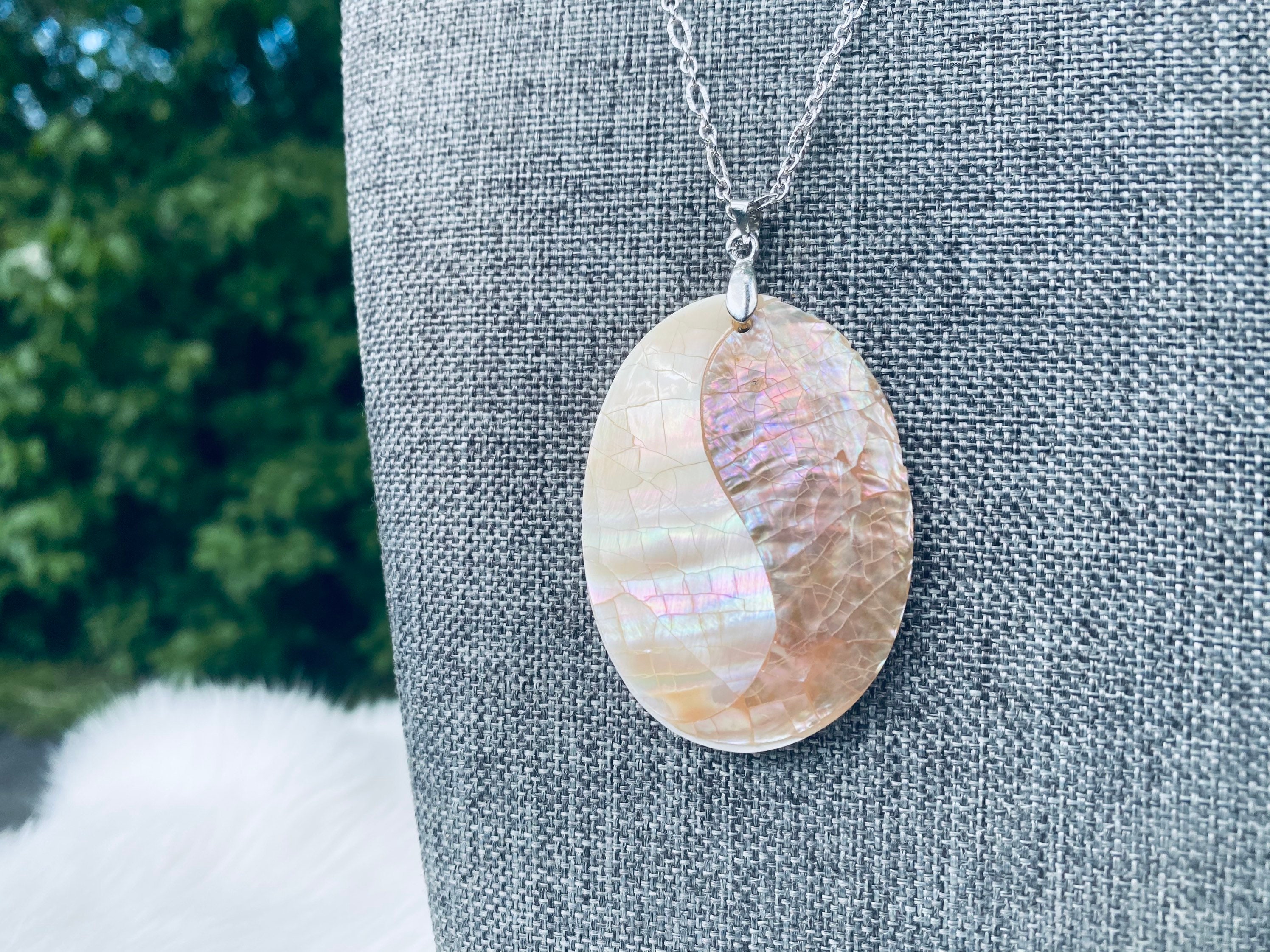 Pearl Shell Clover GOLD FILLED Paper Clip, Satellite Chain