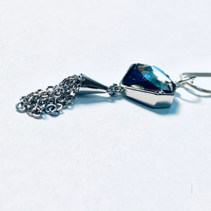 Crystal Tassel Pendant - Swarovski Crystal - Crystal Necklace - Sterling Silver Jewelry