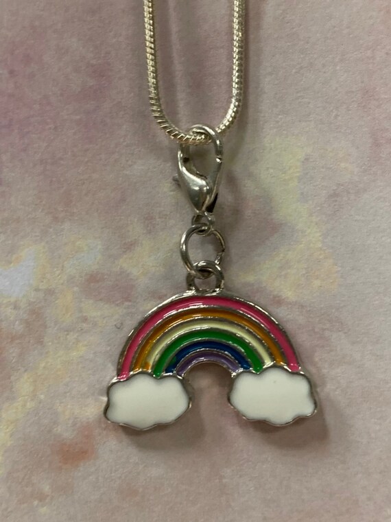 **SOLD** Rainbow charm necklace