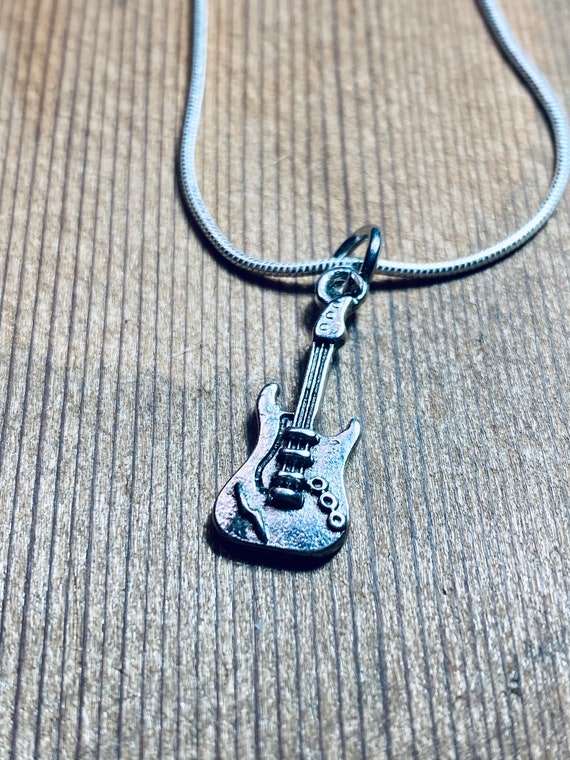 Guitar charm necklace best sale