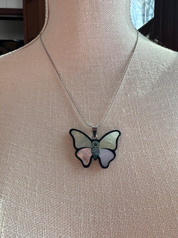 Butterfly Necklace - Butterfly- Abalone Shell Nec… - image 7