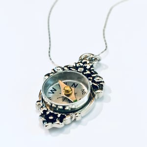 Compass Necklace - Graduation Gift - Travel Jewelry - Minimalist Necklace - Gold Necklace With Miniature Working Compass