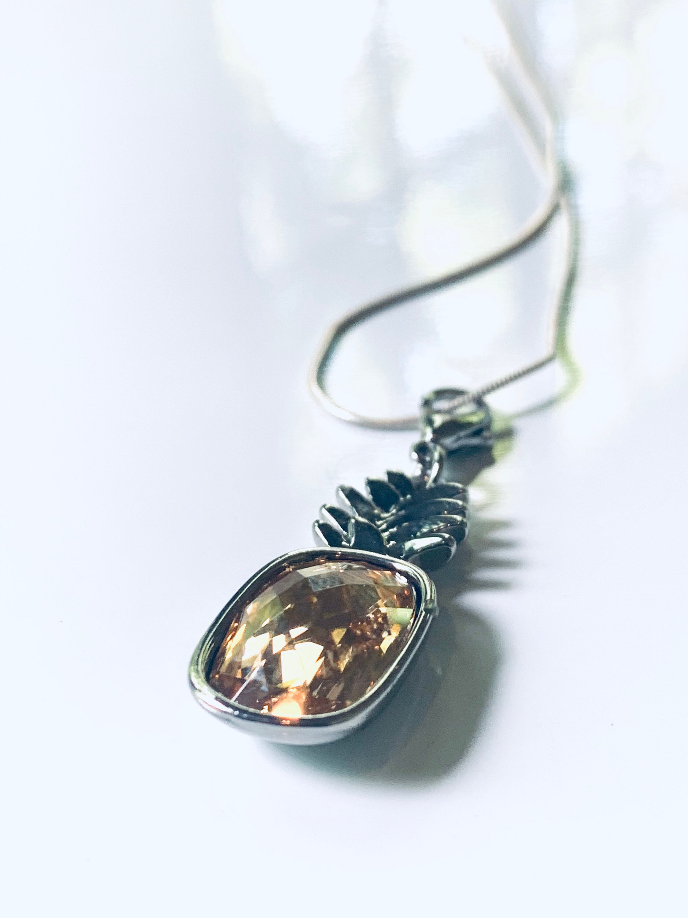 Pineapple Necklace Swarovski Crystal Crystal Pineapple Charm