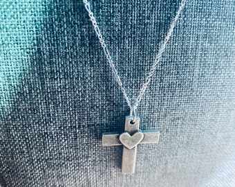 Cross Necklace - Sterling Silver Necklace - Christian Jewelry - JustBeadItByDrue