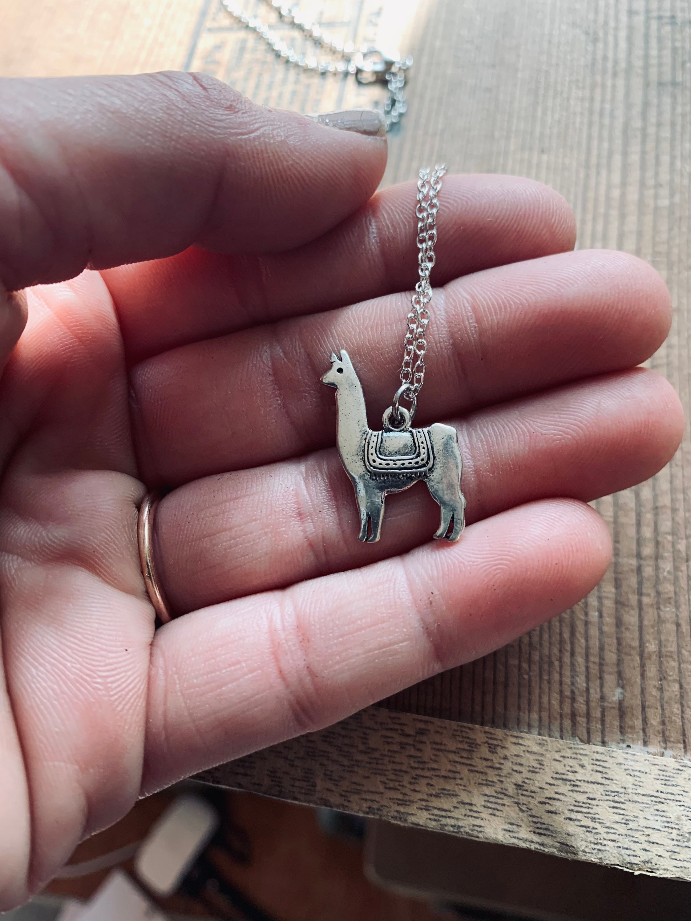 Silver Llama Charm Alpaca Charm Llama Jewelry Silver Etsy