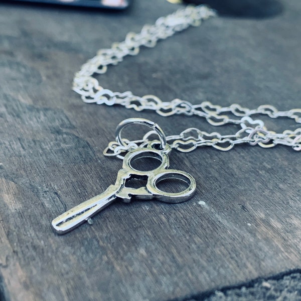 Scissors Necklace - Hairstylist - Tiny Scissors -  Hairdresser - Sterling Silver- JustBeadItByDrue