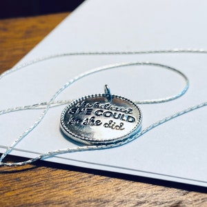 Free Spirit Necklace  - Circle Charm Necklace Jewelry  - Strong Woman - JustBeadItByDrue