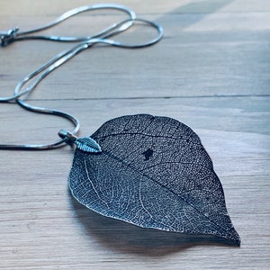 Real Leaf Pendant Necklace - Nature Inspired Jewelry