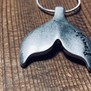 Mermaid Necklace- Silver Necklace - Mermaid Pendant  - Sterling Silver Jewelry - JustBeadItByDrue