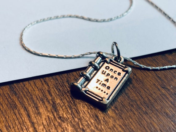 Pendentif Collier "Once Upon A Time" - Acier Inoxydable Argenté - Neuf Avec étiquettes