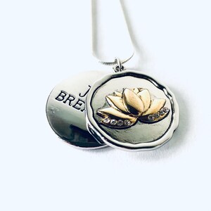 Lotus Flower Necklace - Lotus Jewelry  - Lotus Flower Jewelry - Minimalist Necklace