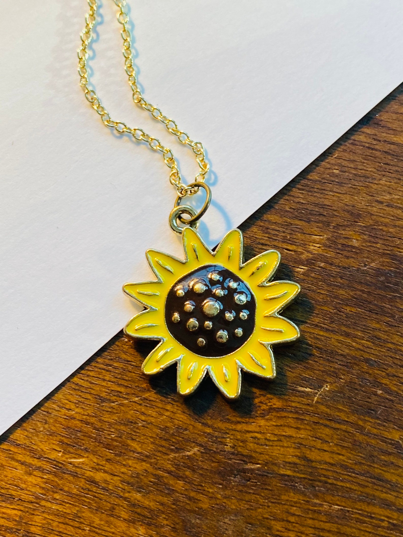 Spinning Sunflower Necklace Uk at Joseph Montgomery blog