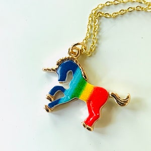 Rainbow Unicorn Necklace - Whimsical Horse Jewelry