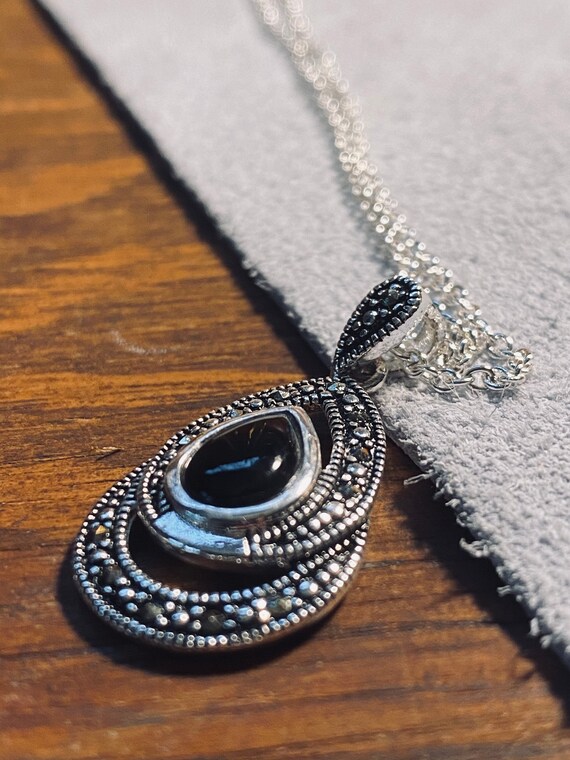 Etsy sale onyx necklace