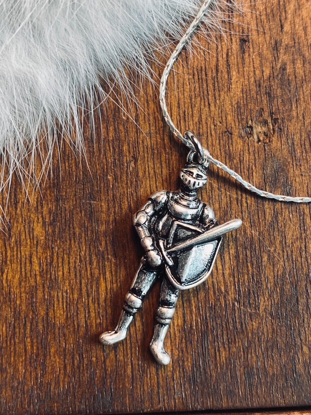 Knight Necklace Knight in Shining Armor Sterling Silver Etsy