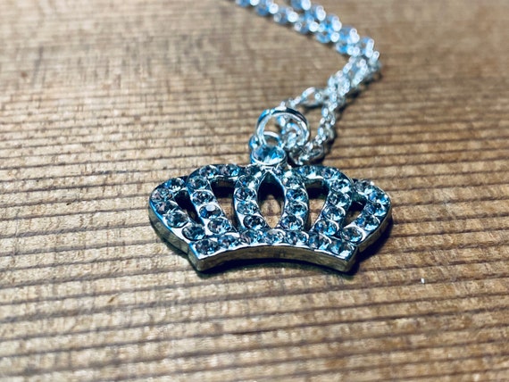 Jewelry | Chunky Crown Necklace Crown Charm 1718 In | Poshmark