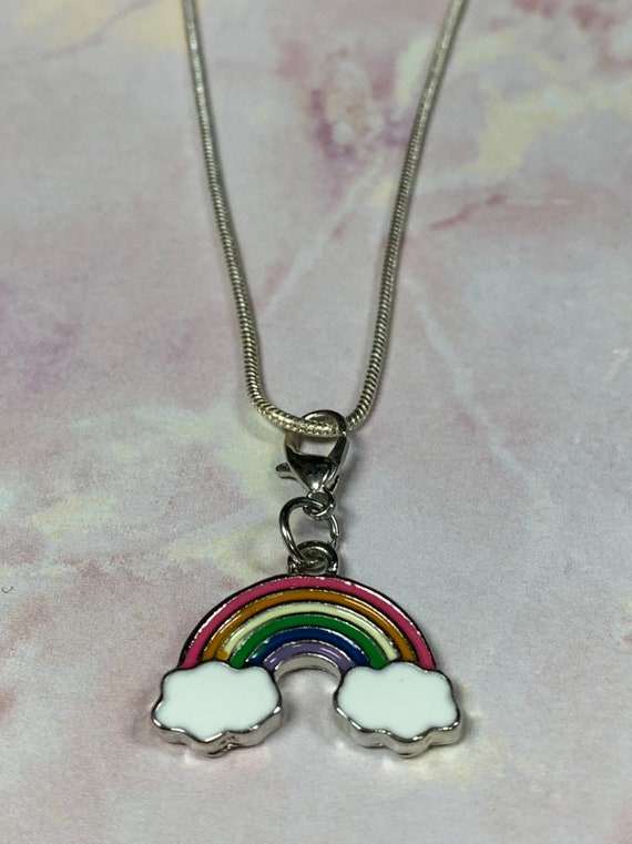 **SOLD** Rainbow charm necklace