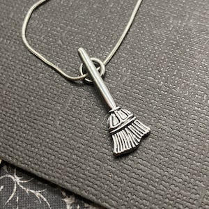 Witch’s Broomstick - Charm Necklace - Autumn - Halloween Jewelry