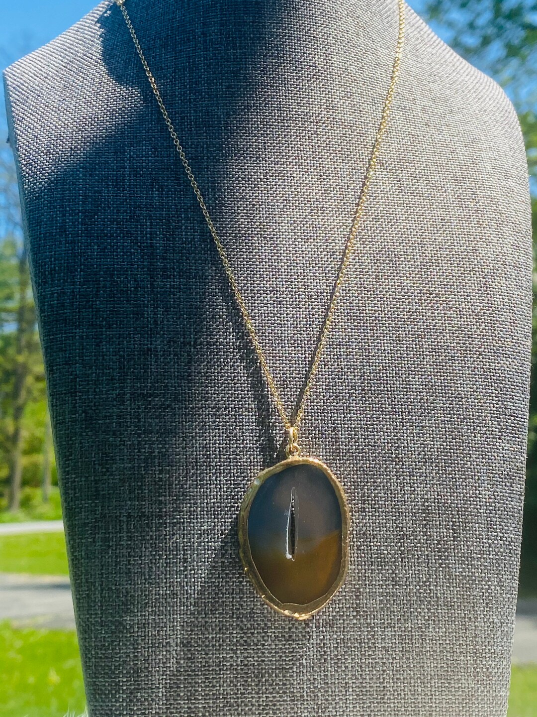 Geode Slice Necklace Geode Necklace Natural Stone Jewelry Etsy UK