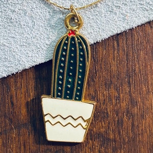 Cactus - Cactus Necklace - Cactus Charm - Cactus Jewelry - Desert Necklace - Southwestern Jewelry - Charm Necklace