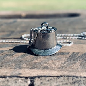 Zilveren Hoge Hoed - Hoge Hoed ketting - Zilveren Hoge Hoed - Sterling Zilveren Ketting - JustBeadItByDrue
