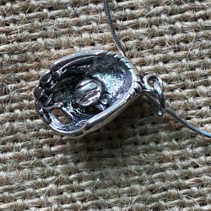 Baseball Glove Necklace: Personalized Initial Charm