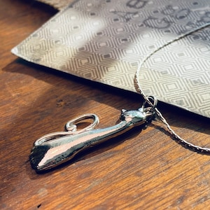 Cat Charm - Kitty Necklace - Cat Necklace - Silver Cat Charm Necklace - Cat Lover - Cat Jewelry- Sterling Silver Necklace
