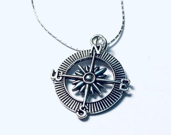 Compass Charm Necklace: Wanderlust Jewelry Gift