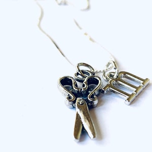 Hairdresser Scissor Necklace with Initial- Personalized Hair Dresser Gifts - Tiny Scissors Necklace Hairdresser Jewelry- Hairdressing Gifts