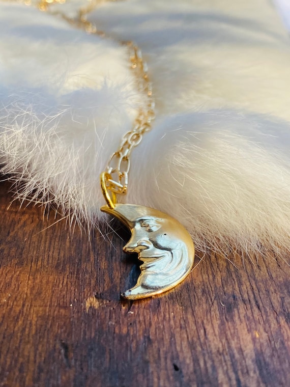 Moon Necklace Dainty Moon Necklace Crescent Moon Simple Moon Necklace Gold Moon Necklace Etsy