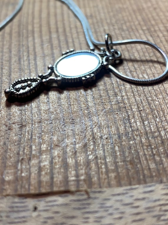 Hand Mirror Charm Sterling Silver Hand Mirror Charm Sterling Silver