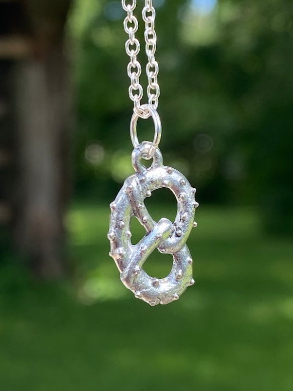 Silver Gold Pretzel Necklace Pretzel Charm Necklace Food Necklace Food Jewelry Etsy Australia