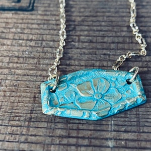 Vintage vergulde ketting met bloemenhanger