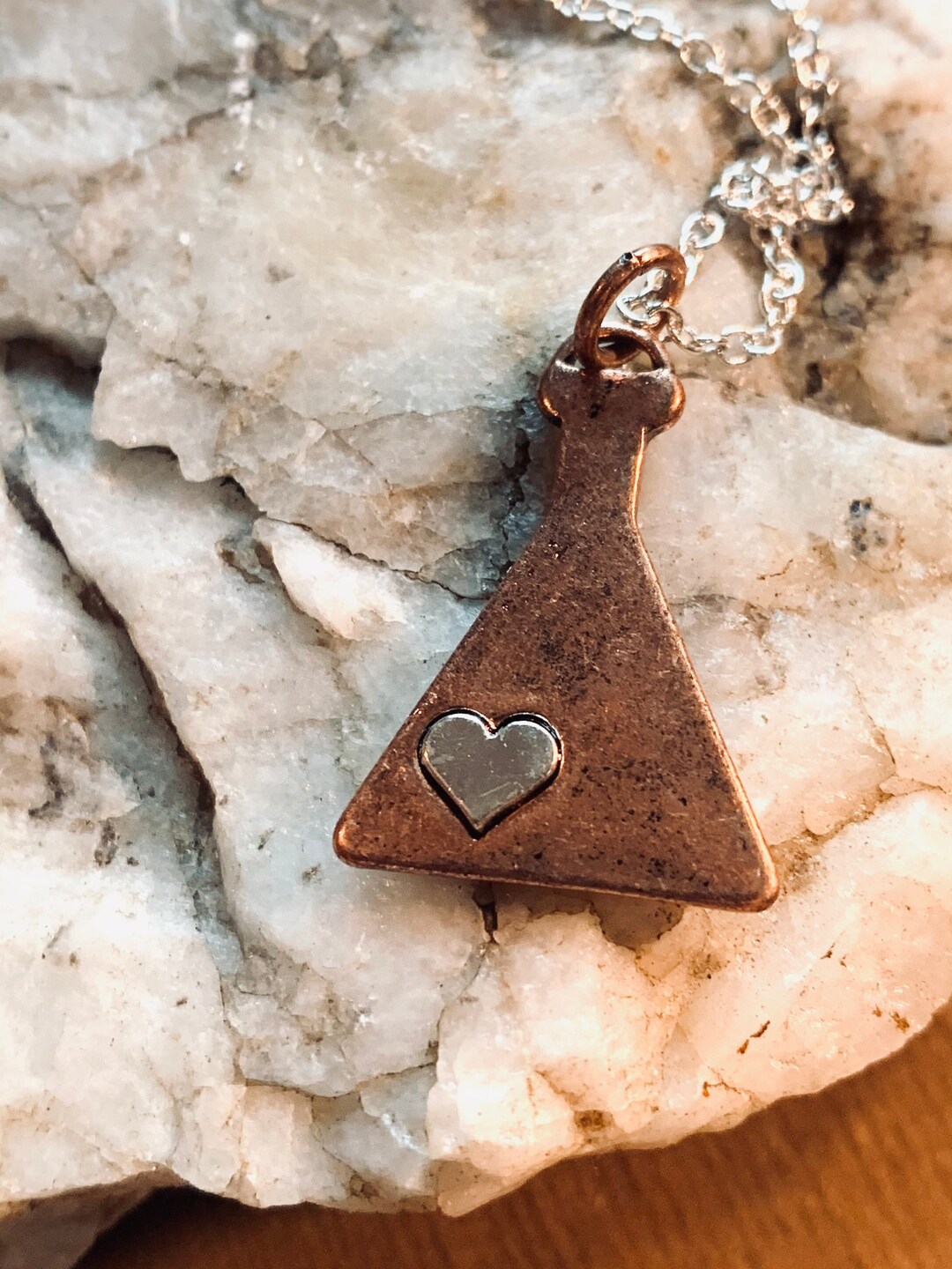 Science Necklace Beaker Chemistry Gift Science Love Etsy