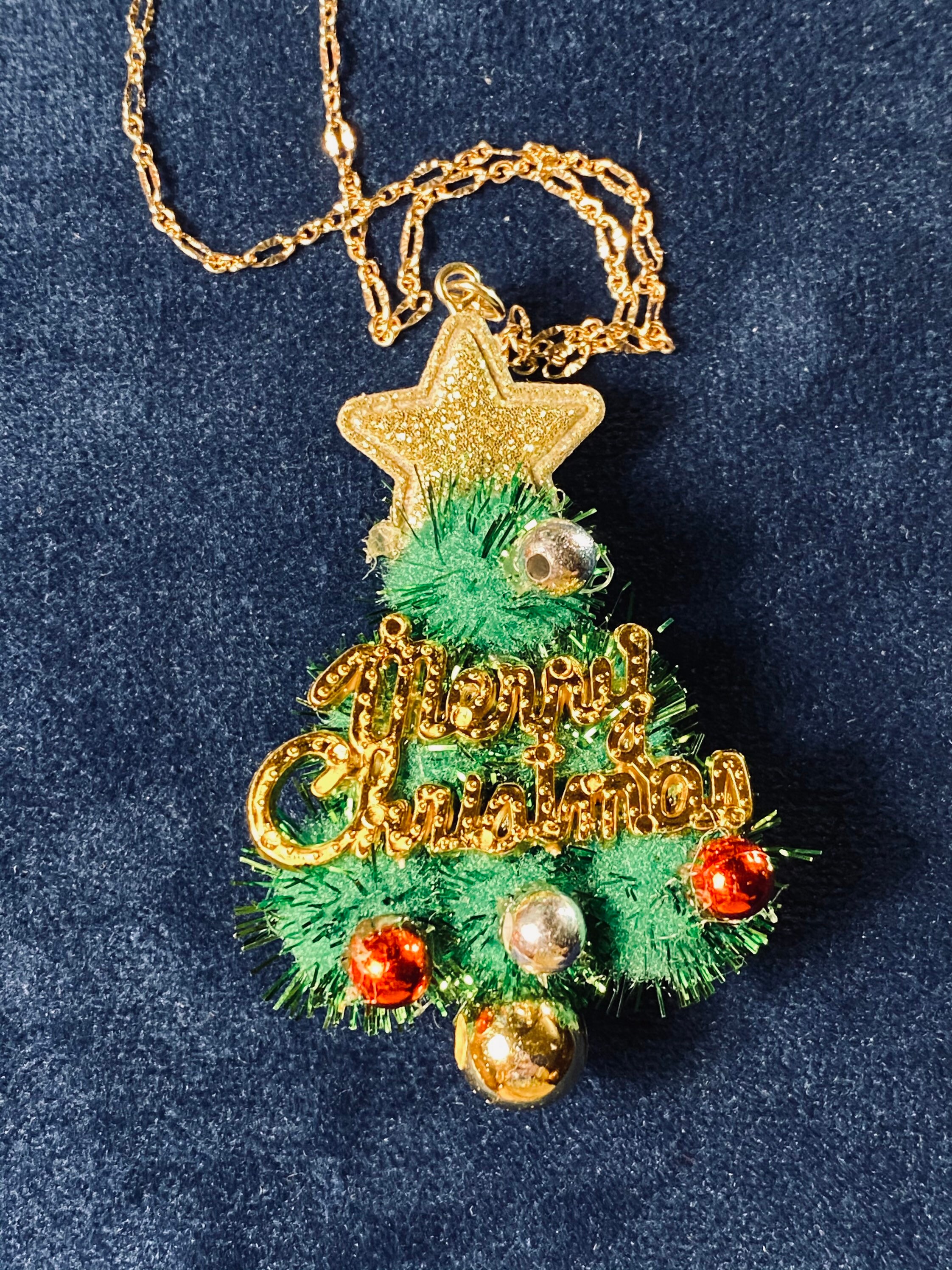Christmas Tree Necklace Holiday Tree Handmade Jewelry - Etsy UK