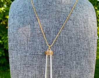 Clear Quartz Necklace- Clear Quartz- Crystal Necklace- Raw
