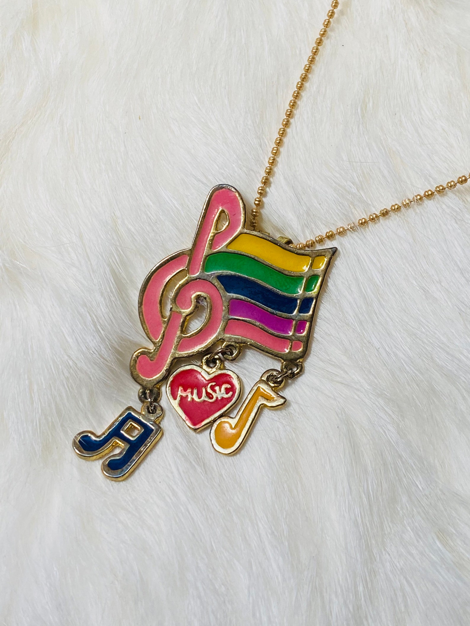 Music Necklace Music Note Musical Necklace Sterling Etsy
