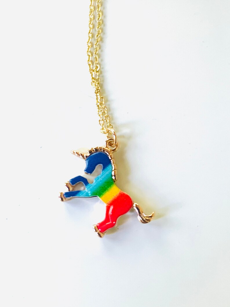 Unicorn Jewelry Unicorn Necklace Rainbow Horse Rainbow Unicorn JustBeadItByDrue