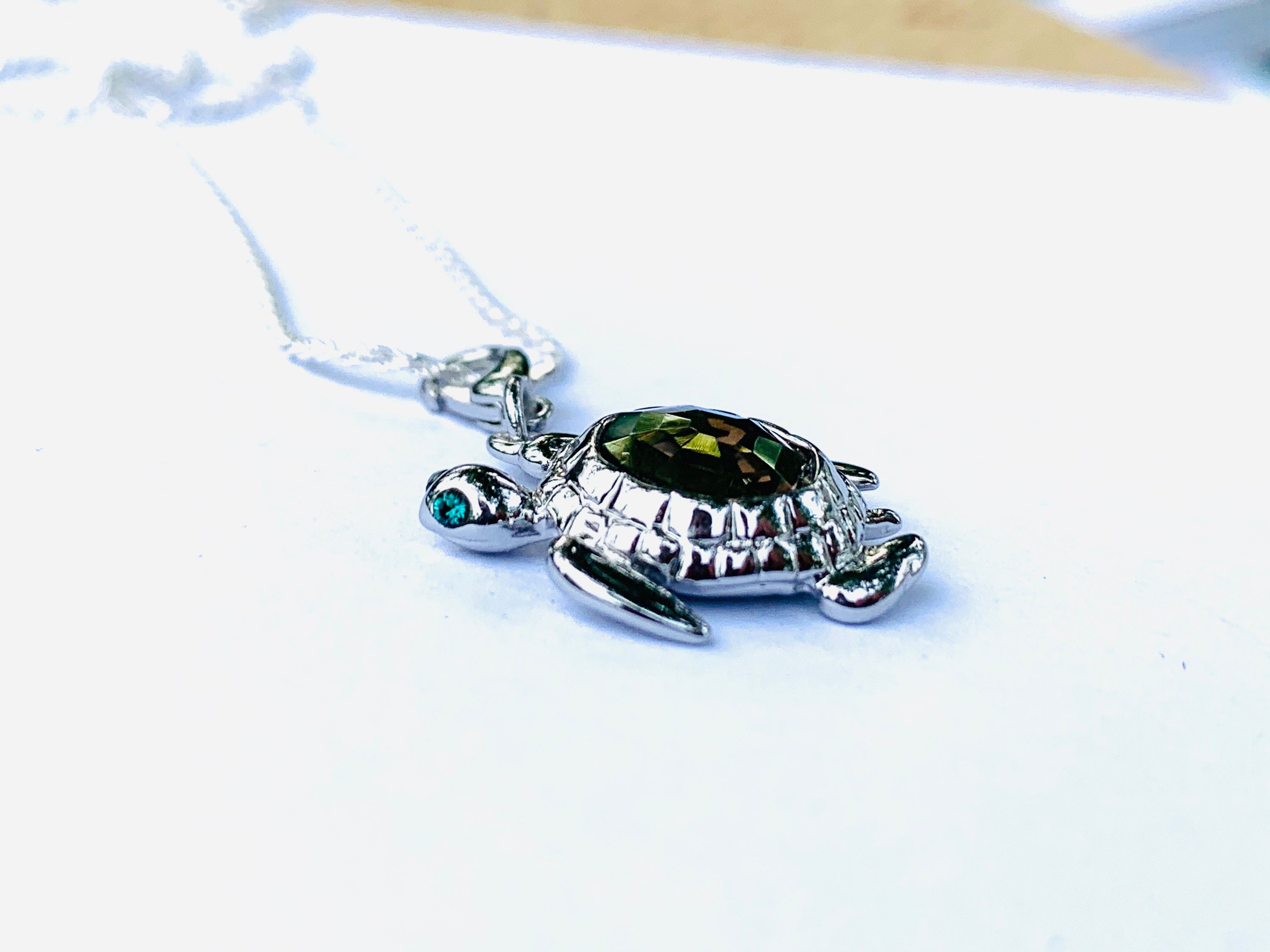 Turtle Necklace Swarovski Crystal Swarovski Crystal Turtle Sterling Silver Necklace Turtle Jewelry Etsy Canada