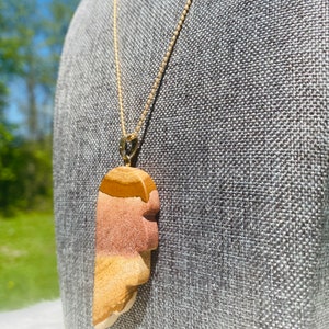 Jasper Stone Pendant: Gold Necklace, Crystal Healing