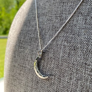 Sterling Silver Crescent Moon Necklace: Celestial Charm Jewelry