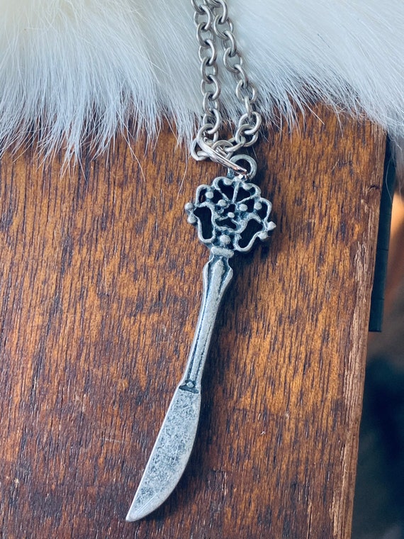 Knife Necklace SMALL Butter Knife Pendant Necklace Food Jewelry