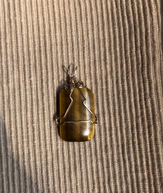 Tiger Eye Gold-Filled Wire Wrapped Pendants - image 4
