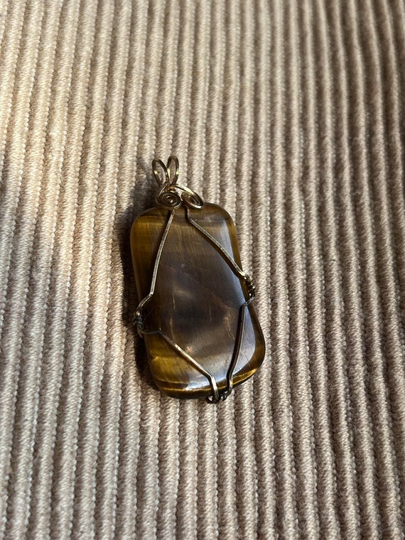 Tiger Eye Gold-Filled Wire Wrapped Pendants - image 3