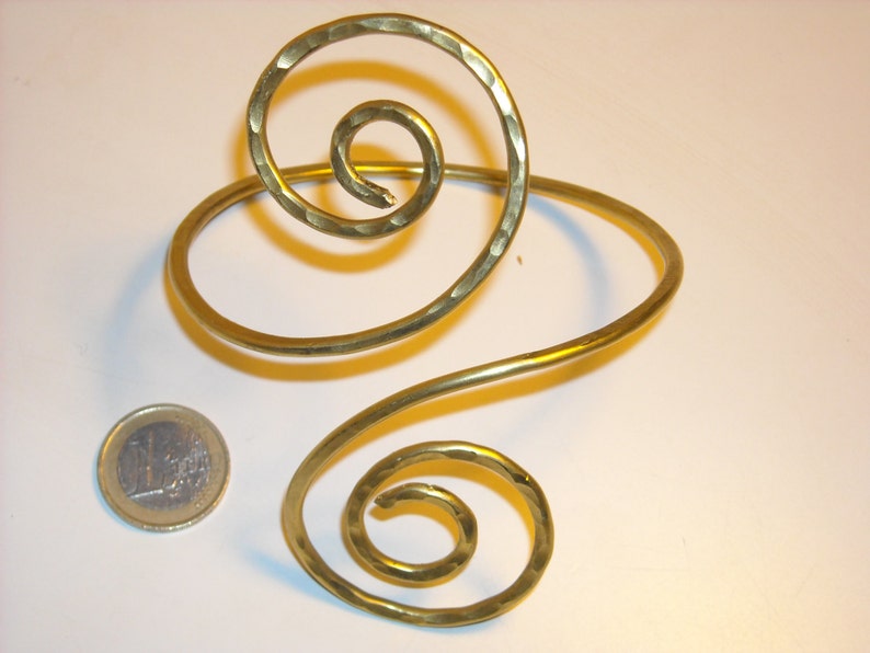 BRACCIALE SCHIAVA SPIRALI Argento Bracciale Schiava Rame Bracciale Schiava Ottone Bracciale Schiava Argento Rame Ottone Battuto Nichel-Free