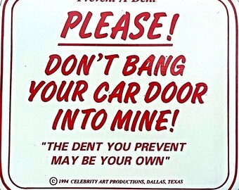 Prevent-A-Dent Car Magnet