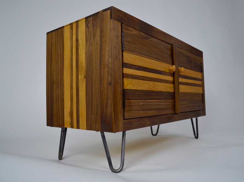 Mid Century Modern TV Stand Retro Record Standreclaimed Etsy